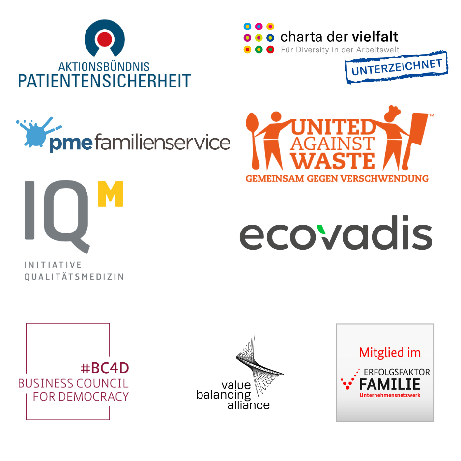 Hier sind die Nachhaltigkeitslogos abgebildet