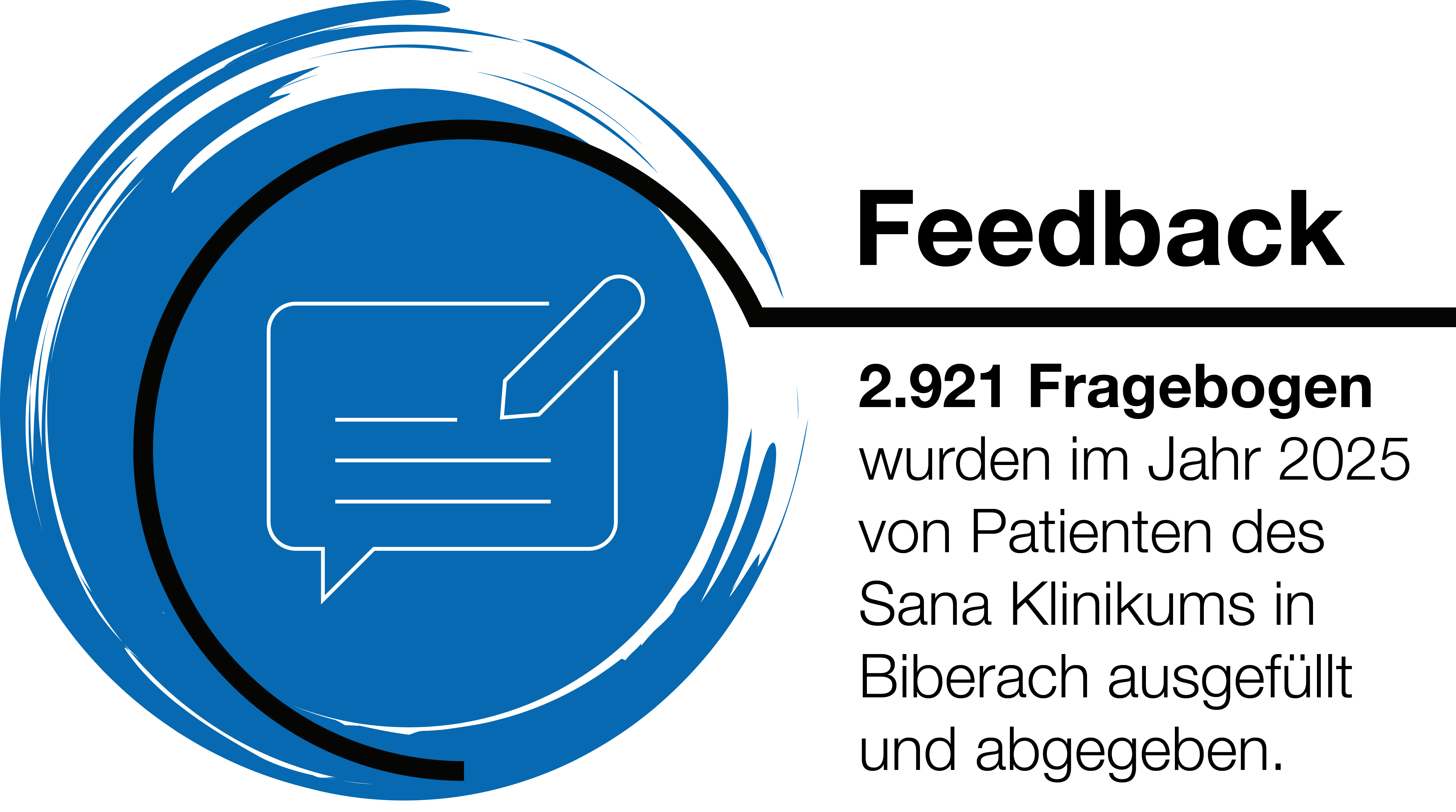 Fragebogen Feedback: 2.893 Fragebögen wurden im Jahr 2024 von Patienten des Sana Klinikums in Biberach ausgefüllt und abgegeben
