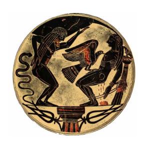 Antike Darstellung der Sage des Prometheus