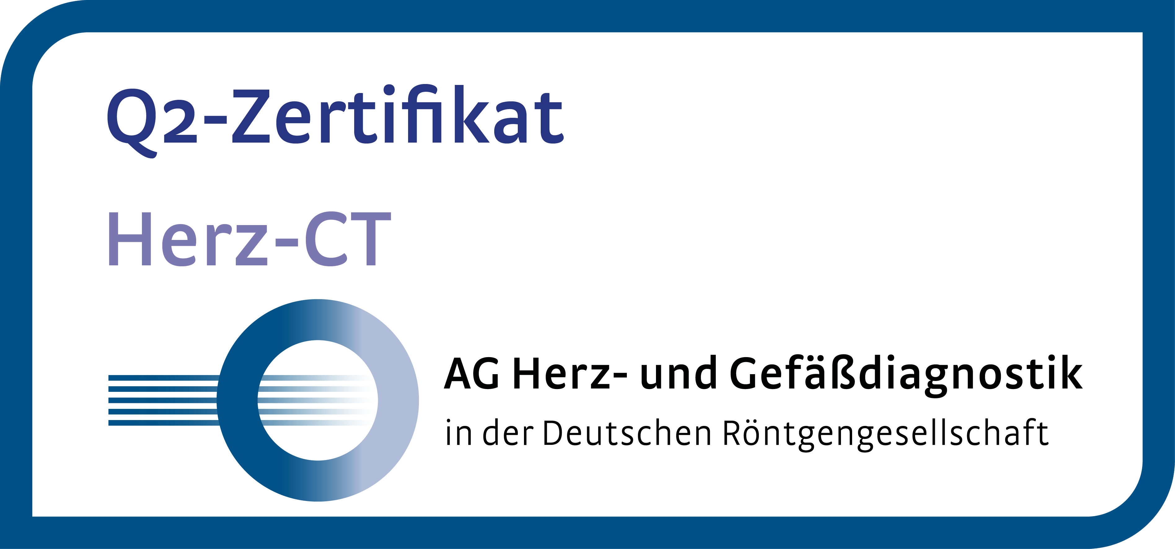 Logo der deutschen Röntgengesellschaft zum Q2-Zertifikat Herz-CT