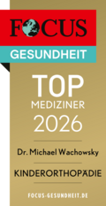 Persönliches FOCUS-Siegel 2026 für Dr. Wachowsky im Bereich Kinderorthopädie
