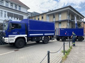 Nach einem Defekt am Notstromaggregat rückte das THW am Sana-Krankenhaus Hürth an. (Foto: Stefan Mülders)