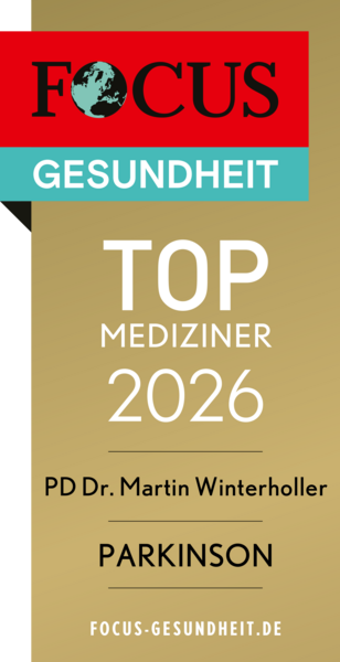 Persönliches FOCUS-Siegel 2026 für PD Dr. Winterholler für den Bereich Parkinson