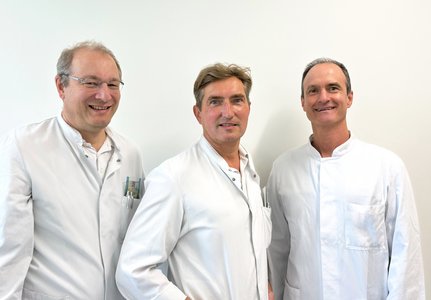 Team Devicetherapie der Medizinischen Klinik am Sana Klinikum Landkreis Biberach Dr. Michael Böhringer, Dr. Thomas Brummer und Dr. Andrei Alexa