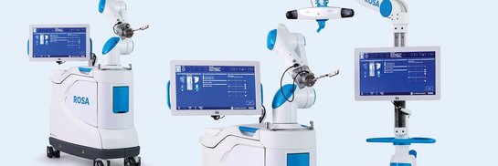 Abbildung des ROSA-Roboters für robotergestützte Knieprothesen-OP