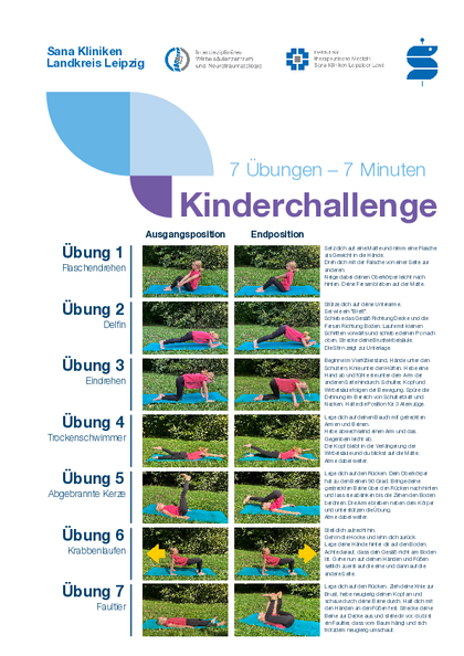 Kinderchallenge - 7 Übungen 7 Minuten