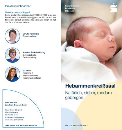 Flyer Hebammenkreißsaal