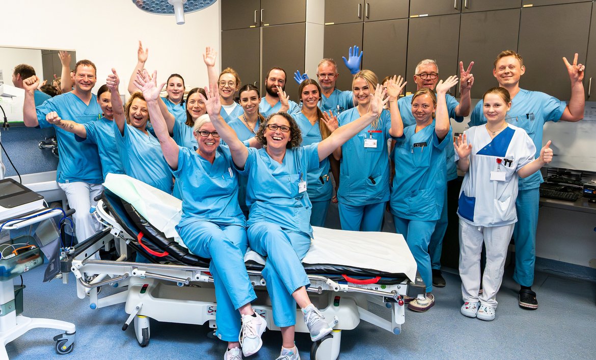 Gruppenfoto des Pflege-Teams der ZNA in Hameln. 