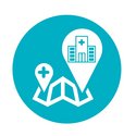 Icon for organizing medical appointments as well as the administrative part of the hospital stay