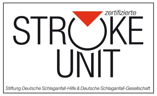 Logo zertifizierte Stroke Unit mit Link zur Pressemitteilung