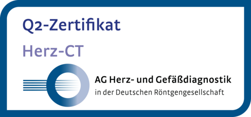 Logo der deutschen Röntgengesellschaft zum Q2-Zertifikat Herz-CT