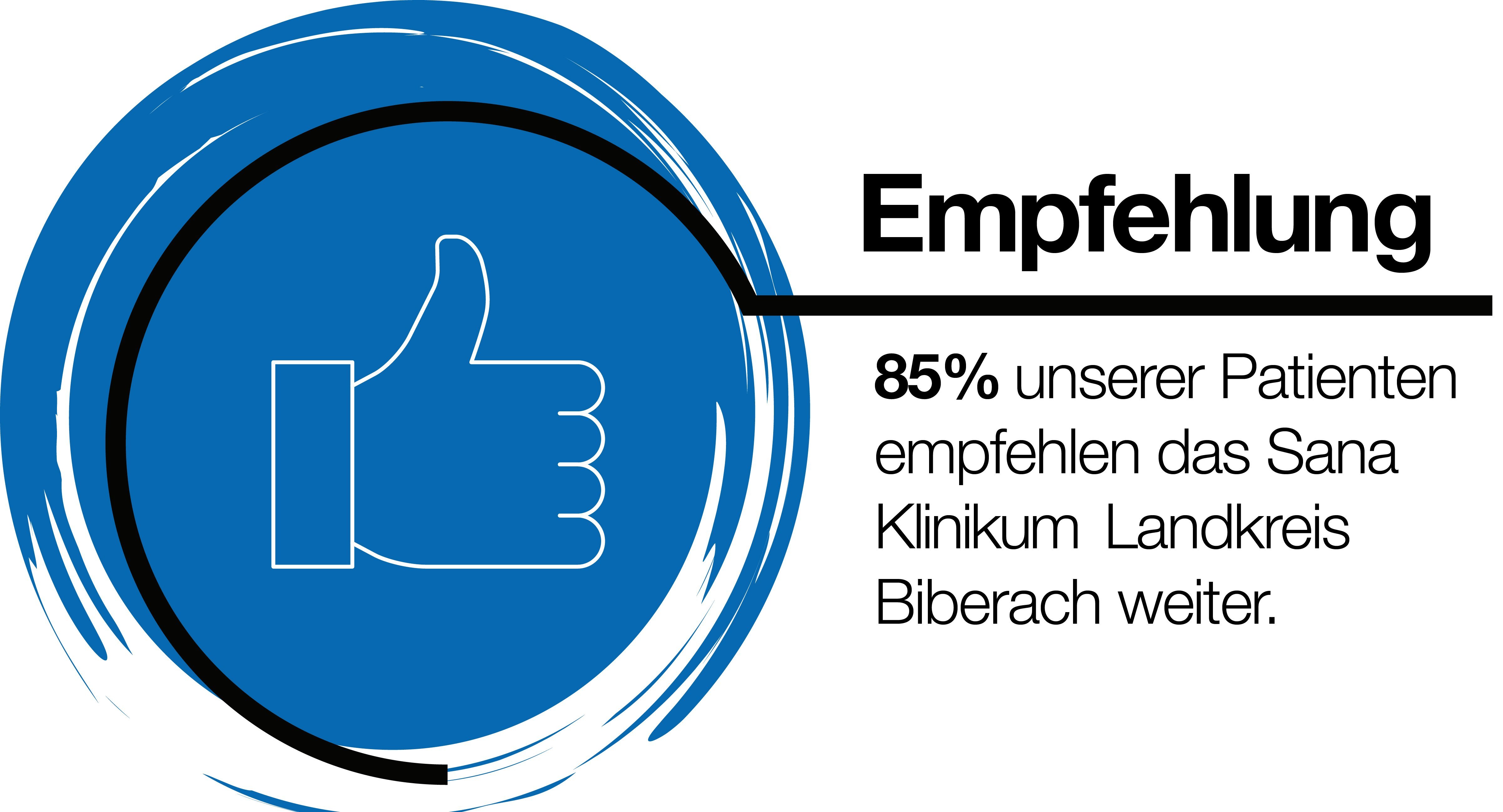 Daumen hoch Empfehlung: Mit 95 Prozent besitzt das Biberacher Klinikum eine überdurchschnittliche Weiterempfehlungsrate