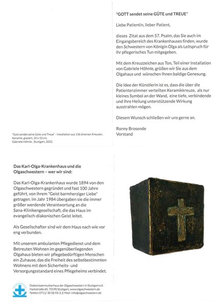 Flyer zum Thema Patientenkreuze