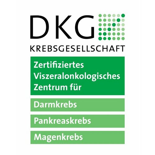 Логотип Немецкого общества рака (DKG) для отделения висцеральной хирургии (клиника Sana Лихтенберг)