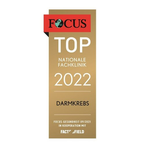 В списке лучших специализированных клиник по версии журнала Focus клиники Sana Дуйсбург, награда за успехи в лечении колоректального рака