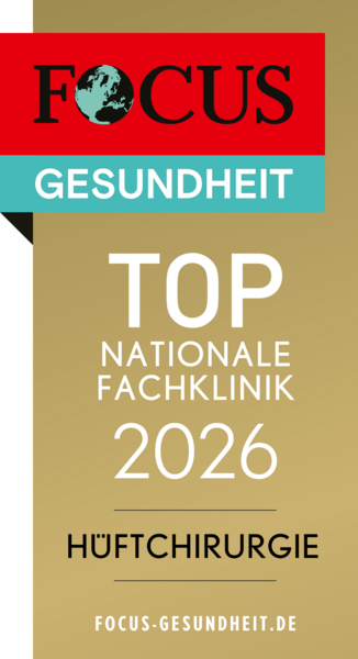 FOCUS-Siegel 2026 für Hüftchirurgie