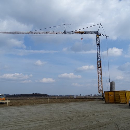 Blick auf das zukünftige Zentralkrankenhaus. 