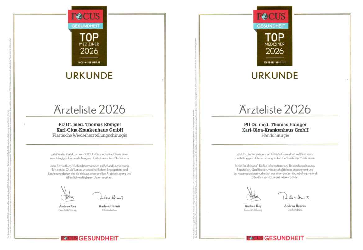 Urkunde Dr. Ebinger Ärzteliste 2026